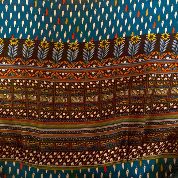 Anthropologie: What Comes Around Goes Around Silk Printed Dress - Picture 5 of 6